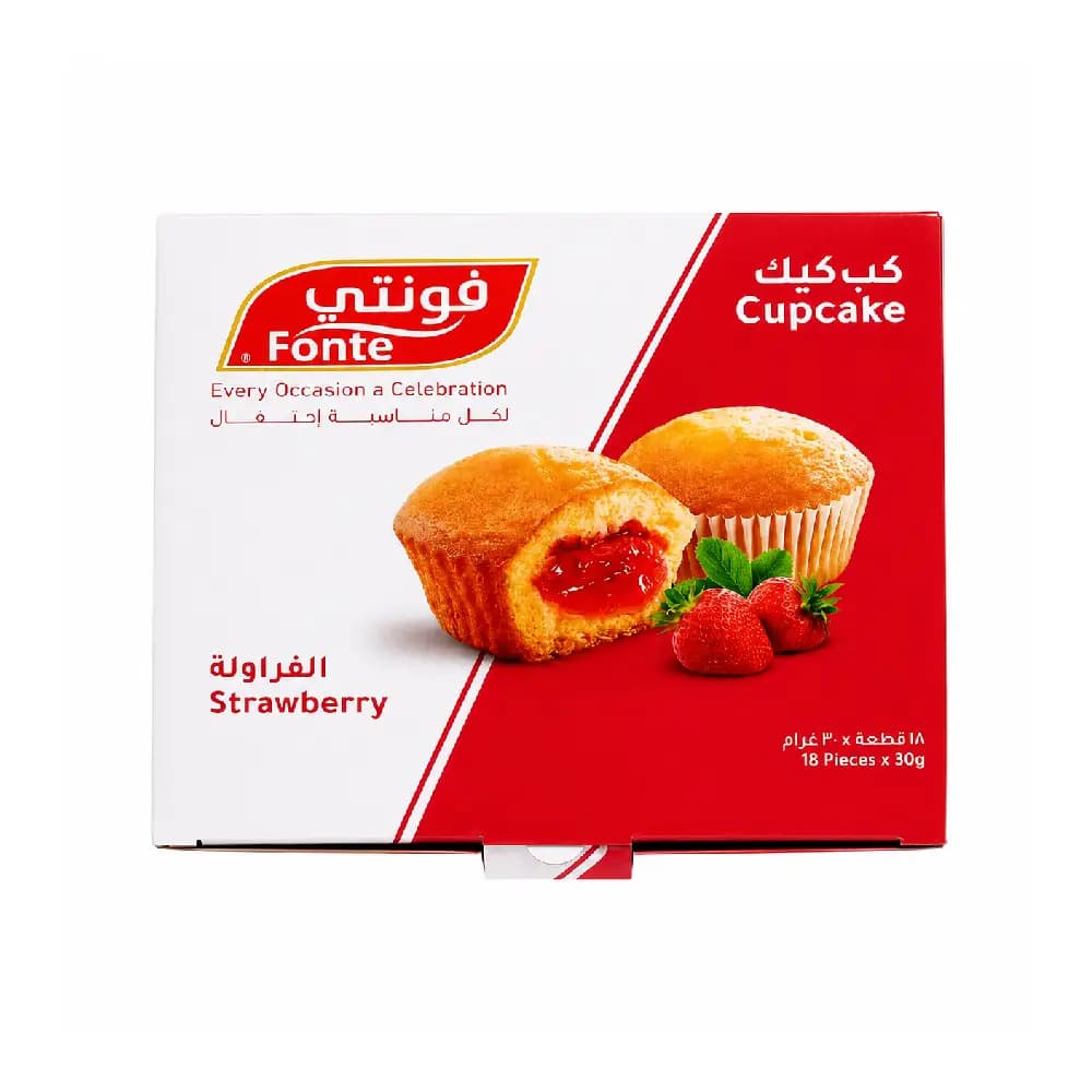 كب كيك بالفراولة 30 جم