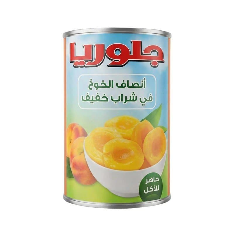 جلوريا انصاف الخوخ في شراب خفيف 425جرام