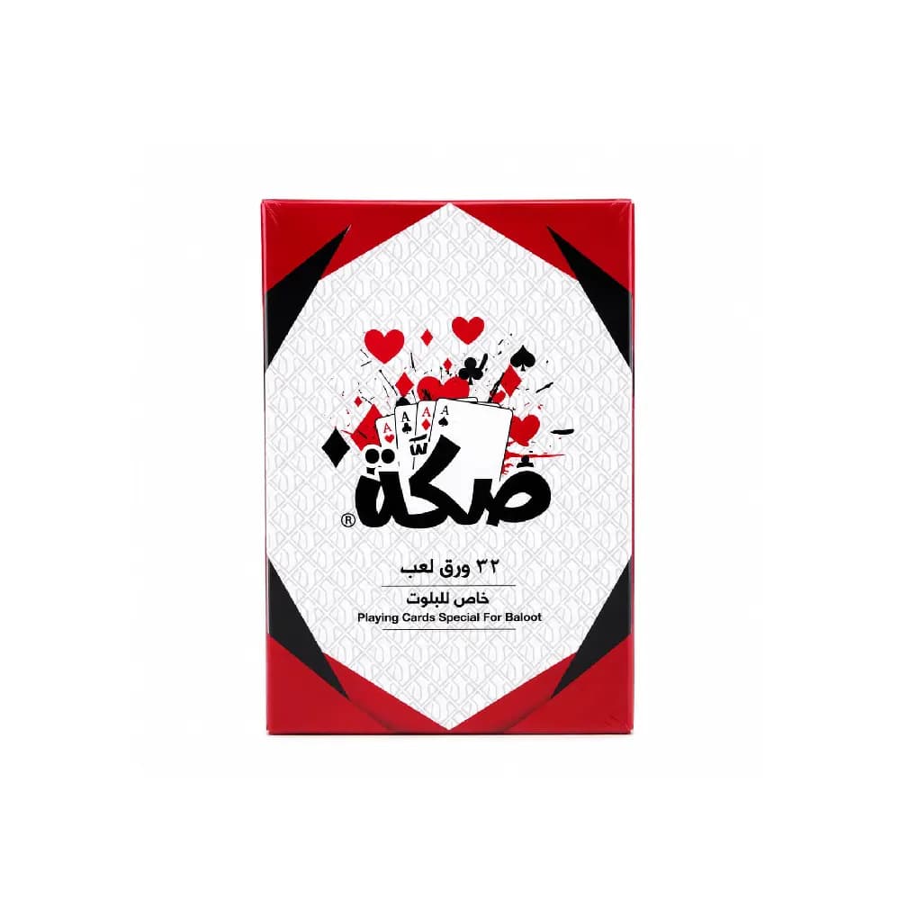 ورق لعب صكة باللون الأحمر