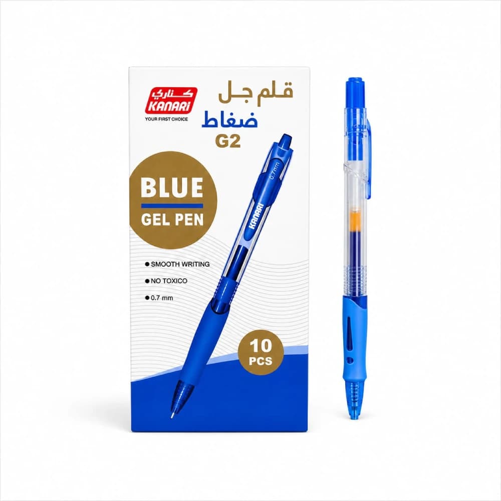 أقلام جل ضغاط كناري G-1 أزرق – 10 حبات